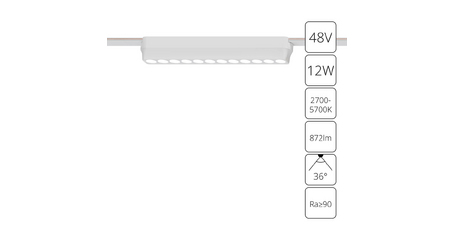 Трековый магнитный светильник Arte Lamp Rapid A2954PL-1WH