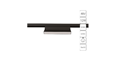 Трековый магнитный светильник Arte Lamp Linea A4679PL-1BK