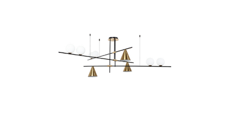 Люстра на штанге Arte Lamp Jacob A7029PL-9BK