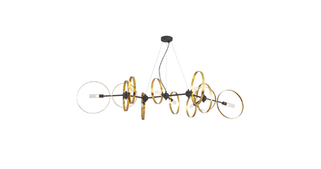 Подвесная люстра Crystal Lux ARMONICA SP8 BLACK/BRASS V2