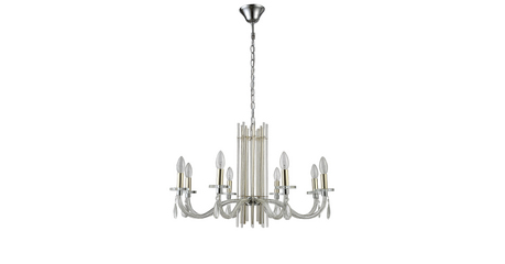 Подвесная люстра Crystal Lux AURELIO SP8 GOLD+CHROME/TRANSPARENT