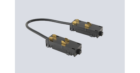 Соединитель питания угловой для накладного шинопровода 220V Crystal Lux CLT 0.205 04 BL