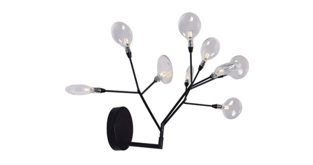 Бра Crystal Lux Evita AP9 BLack/Transparent