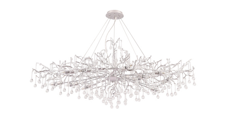 Подвесная люстра Crystal Lux REINA V2 SP12 L1500 SILVER PATINA