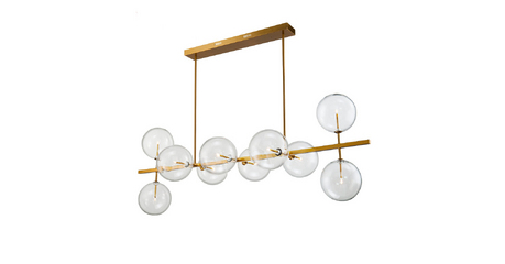 Подвесная люстра Delight Collection Globe Mobile KG0965P-10L brass