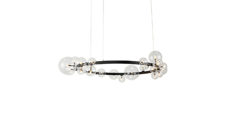 Подвесной светильник Delight Collection Art Deco Bubble KM1294P-24 black/clear