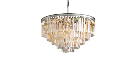 Подвесная люстра Delight Collection 1920s Odeon KR0387P-10A chrome/clear