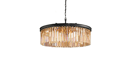 Подвесная люстра Delight Collection 1920s Odeon KR0387P-10B black/amber