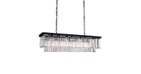 Подвесная люстра Delight Collection 1920s Odeon KR0387P-10C/P black/clear