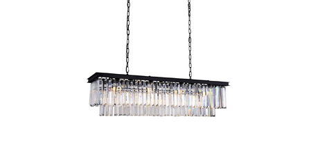 Подвесная люстра Delight Collection 1920s Odeon KR0387P-10C/P black/frost