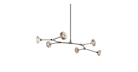 Люстра на штанге DeLight Collection Salasco KR0776P-6 nickel