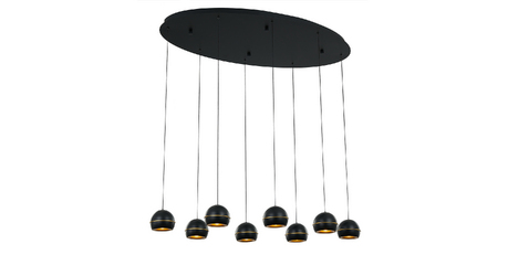 Подвесная люстра DeLight Collection MD21001034-8A black/gold