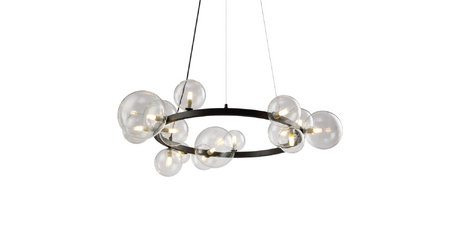 Подвесной светильник Delight Collection Art Deco Bubble OMG1075R black/clear