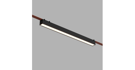Трековый однофазный светильник Denkirs Belty linear DK5676-BK