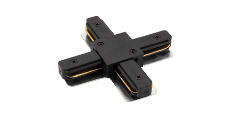 Коннектор Х-образный Denkirs DK Track Black TR1104-BK