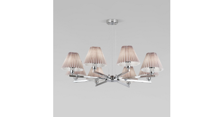 Подвесная люстра Eurosvet Peony 60136/8 хром/серый