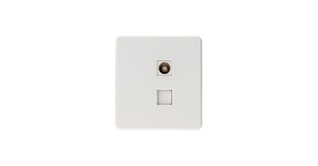 Розетка ROUND компьютерная RJ45 кат6 + TV с/у перламутр KRANZ KR-78-0722-1