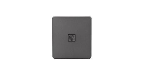 Розетка ROUND TV с/у титан KRANZ KR-78-0723-2
