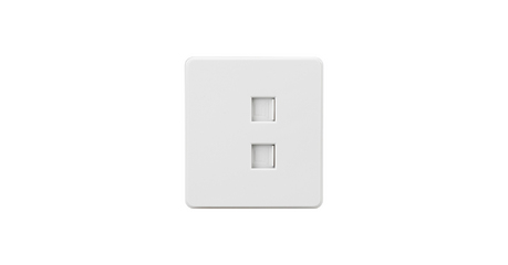 Розетка ROUND компьютерная двойная RJ45+RJ45 кат6 с/у перламутр KRANZ KR-78-0725-1