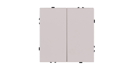 Выключатель 2-клавишный 10А/250В, кашемир матовый Kollinger Eclipse EC-004CM