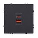 Розетка USB A+C 65W, черный матовый Kollinger Eclipse EC-024BK