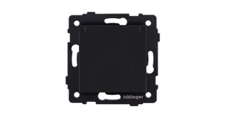 Розетка штепсельная SCHUKO 16A/250 В с крышкой, черный матовый Kollinger REA-006BM для Aspekt, Eleganz, Reflex