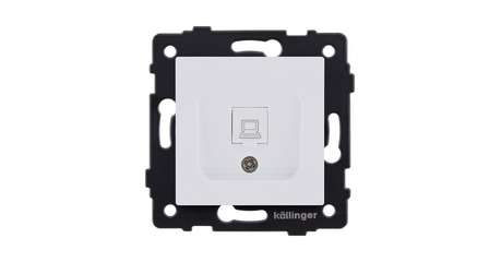 Розетка Ethernet RJ45 Cat.6, белый матовый Kollinger REA-018WM для Aspekt, Eleganz, Reflex