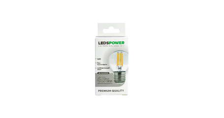 Светодиодная лампа LEDS POWER Filament G45 E27 6Вт 4000К 007120