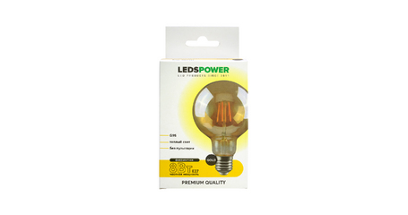Светодиодная лампа LEDS POWER Filament GOLD G95 E27 8Вт 2500К 007151
