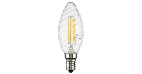 Лампа светодиодная филаментная Lightstar LED Filament E14 6W 3000K свеча прозрачная 933702