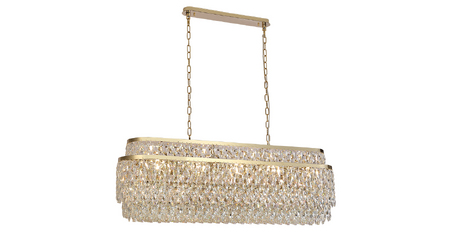 Подвесная люстра Newport Tiffany 8530/120 C oval gold polished М0070717