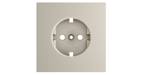 Накладка для розетки с заземлением Voltum S70 (кашемир) VLS000603