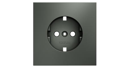 Накладка для розетки с заземлением Voltum S70 (титан) VLS000606