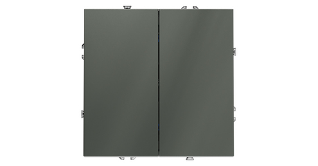 Выключатель двухклавишный Voltum S70 VLS020106 (титан)