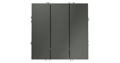 Выключатель трехклавишный Voltum S70 VLS030106 (титан)