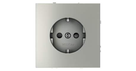 Розетка со шторками Voltum S70 VLS040205 (сталь)