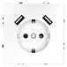 Розетка с USB Voltum S70 VLS040402 (белый матовый)